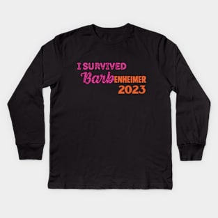 I Survived Barbenheimer 2023 Kids Long Sleeve T-Shirt